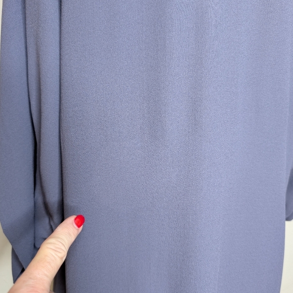 Eileen Fisher Purple Silk Kimono Sleeve Open Front Jacket Size Medium - Picture 9 of 12